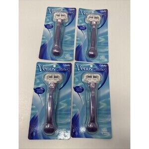 4x Gillette Venus Divine Razor Shaver NEW NOS 2005 Purple Lot of 4